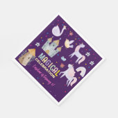 ユニコーン魔法お祝い誕生日 スタンダードランチョンナプキン (角)