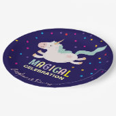 ユニコーン魔法お祝い誕生日 ペーパープレート (アングル)