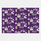 ユニコーン魔法お祝い誕生日 ラッピングペーパーシート (正面2)