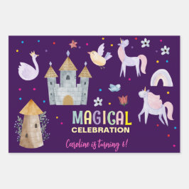 ユニコーン魔法お祝い誕生日 ラッピングペーパーシート