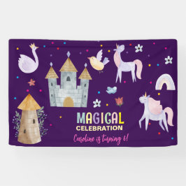 ユニコーン魔法お祝い誕生日 横断幕