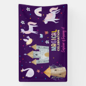 ユニコーン魔法お祝い誕生日 横断幕 (縦)