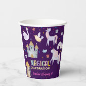 ユニコーン魔法お祝い誕生日 紙コップ (正面)