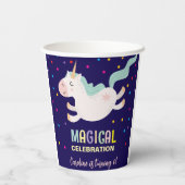 ユニコーン魔法お祝い誕生日 紙コップ (裏面)