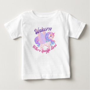ユニコーン魔法が住んでいた ベビーTシャツ