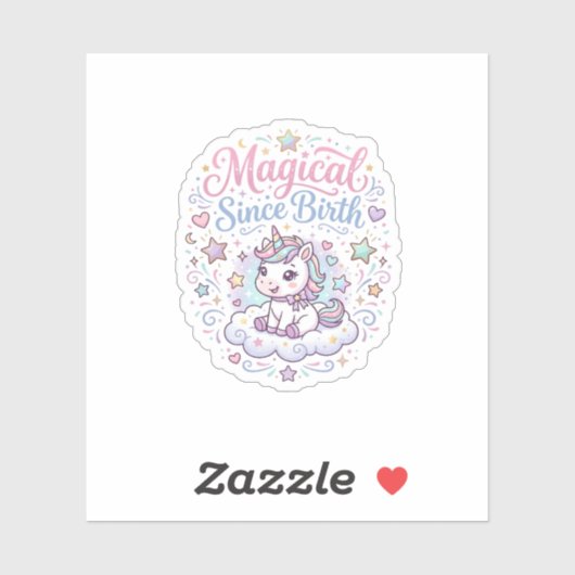 ユニコーン魔法の誕生からプリントレディPODアート シール (シート)