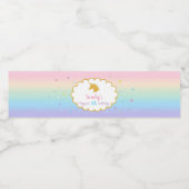 ユニコーン魔法の誕生日パーティウォーターボトルラベル ペットボトルラベル (シングルラベル)