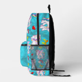 ユニコーン魔法アクア プリントバックパック (右)