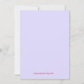 ユニコーン魔法ウォーターカラーガールファースト誕生日 招待状 (裏面)