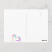 ユニコーン魔法ガーリー第1回パーティの招待状 ポストカード (裏面)