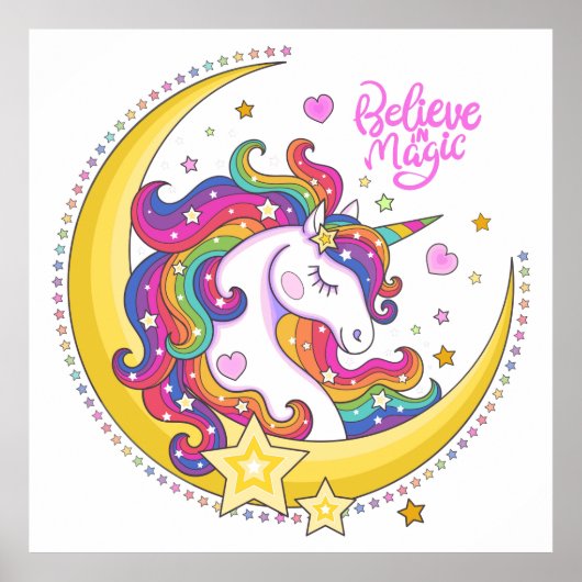 ユニコーン魔法ポスター ポスター (正面)