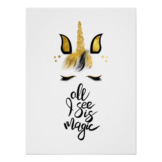 ユニコーン魔法引用文 ポスター (正面)