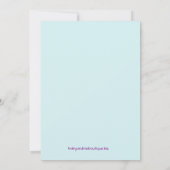 ユニコーン魔法水彩少年の最初の誕生日パーティー 招待状 (裏面)