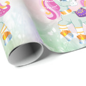 ユニコーン魔法飛んでいる馬の魔法のユニコーン ラッピングペーパー (ロールコーナー)