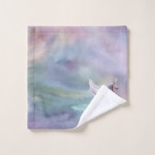 ユニコーン魔法 |パステルカラフルファンタジー水彩 バスタオルセット (ウォッシュタオル)