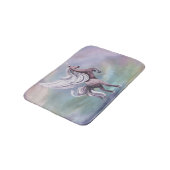 ユニコーン魔法 |パステルカラフルファンタジー水彩 バスマット (アングル)