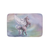 ユニコーン魔法 |パステルカラフルファンタジー水彩 バスマット (正面)