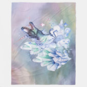 ユニコーン魔法 |パステルカラフルファンタジー水彩 フリースブランケット (正面)