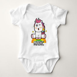 ユニコーン魔法 ベビーボディスーツ