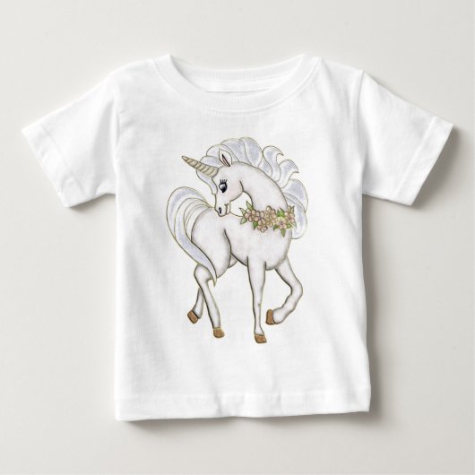 ユニコーン魔法 ベビーTシャツ (正面)