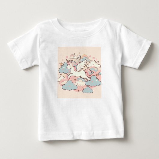 ユニコーン魔法 ベビーTシャツ (正面)