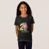 ユニコーン黄色2回目の誕生日 Tシャツ (正面フル)