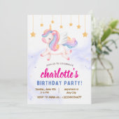 ユニコーン1歳の誕生日パーティー 招待状 (スタンド正面)