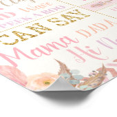 ユニコーン1歳誕生日マイルストーン出生統計ポスター ポスター (角)