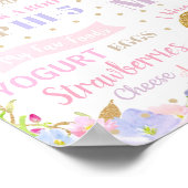 ユニコーン1歳誕生日マイルストーン出生統計ポスター ポスター (角)