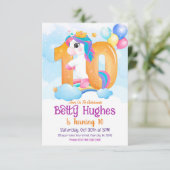 ユニコーン10誕生日招待状 招待状 (スタンド正面)