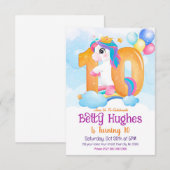 ユニコーン10誕生日招待状 招待状 (正面/裏面)