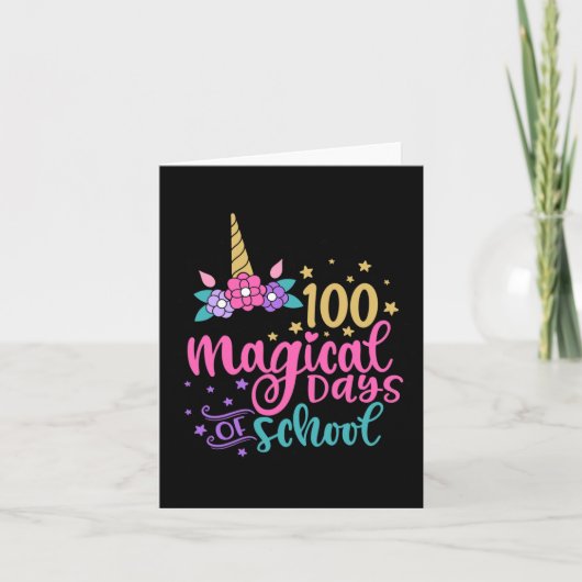 ユニコーン100学校の魔法の日 カード (正面)