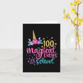 ユニコーン100学校の魔法の日 カード (黄色い花)