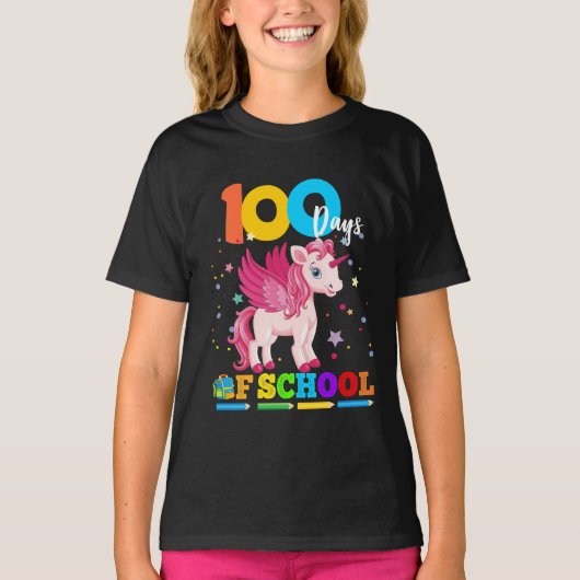 ユニコーン100日頭が切れるギフト Tシャツ (正面)