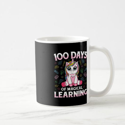 ユニコーン100th Day of School先生100日ガール コーヒーマグカップ (右)