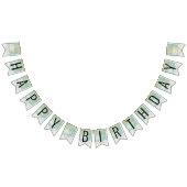 ユニコーン1th誕生日金ゴールドアクアピンクナプキンス バンティングフラッグ (全)