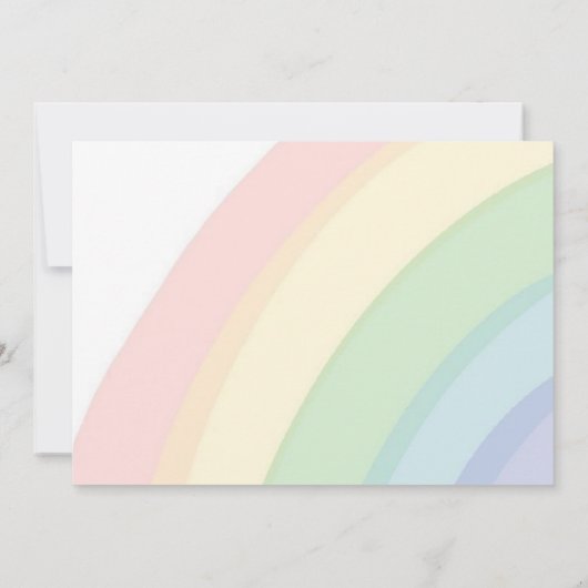 ユニコーン3歳の誕生日招待状マジカルかわいい 招待状 (裏面)