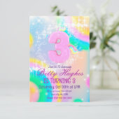 ユニコーン3rd誕生日招待状 招待状 (スタンド正面)