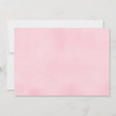 ユニコーン3th誕生日ピンクの金ゴールド写真 招待状 (裏面)