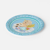 ユニコーン4歳の誕生日紙プレート ペーパープレート (アングル)