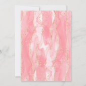 ユニコーン4thバースデーガールピンク金ゴールドレインボー 招待状 (裏面)