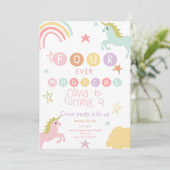 ユニコーン4th誕生日招待状 招待状 (スタンド正面)