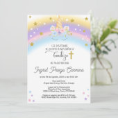 ユニコーン5歳の誕生日と洗礼の招スペインの待。 招待状 (スタンド正面)