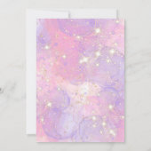 ユニコーン5th誕生日ガールパープルレインボー 招待状 (裏面)