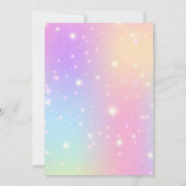 ユニコーン6誕生日フェアリーフローラレインボー&スターズ 招待状 (裏面)