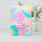 ユニコーン8誕生日招待状 招待状 (スタンド正面)