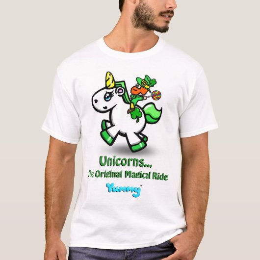 ユニコーン… おいしいTMによる元の魔法の乗車 Tシャツ (正面)