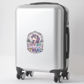 ユニコーン かわいいけどちょっと野生 白背景 C シール (スーツケース)