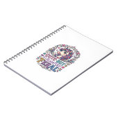 ユニコーン かわいいけどちょっと野生 白背景 C ノートブック (左側)