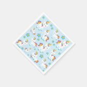 ユニコーン，かわいいユニコーン，花 スタンダードカクテルナプキン (角)
